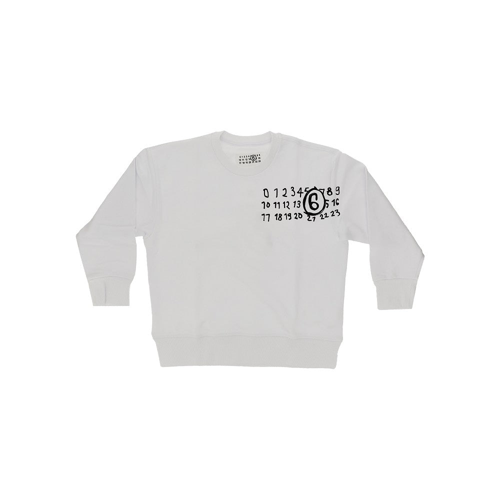 MM6 Crewneck sweatshirt with logo print Kids 8Y