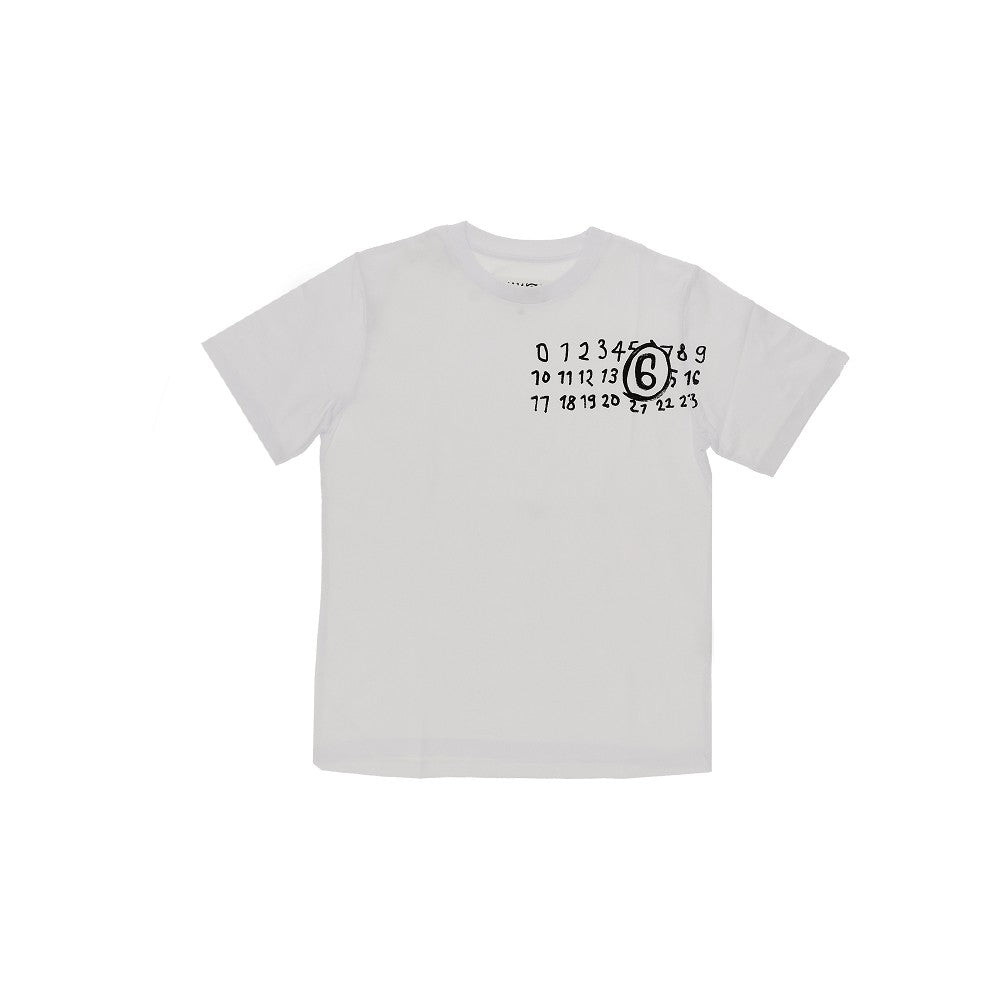 MM6 Cotton t-shirt with numerical logo print Kids 10Y