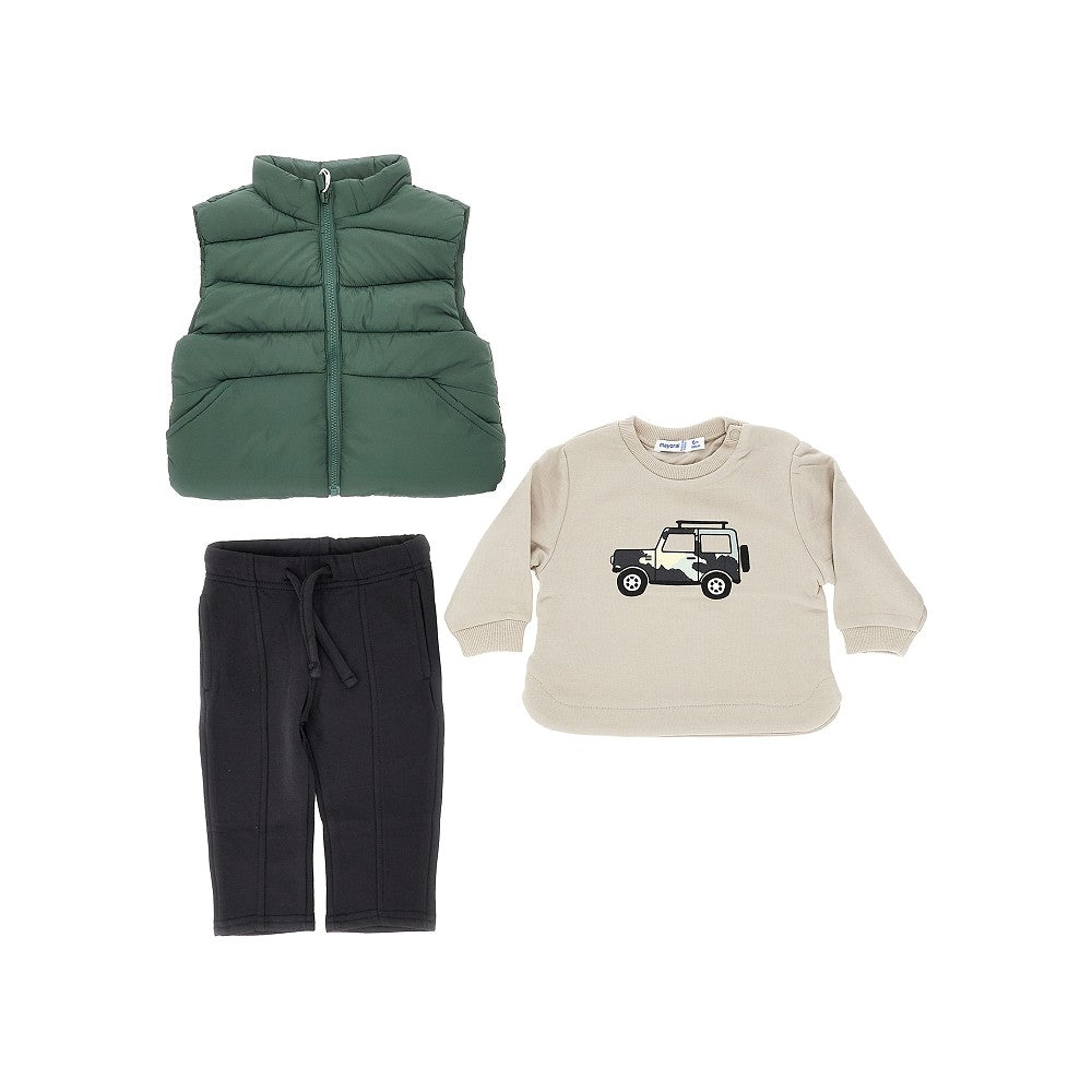 MAYORAL Three-piece set with padded vest Kids 6M
