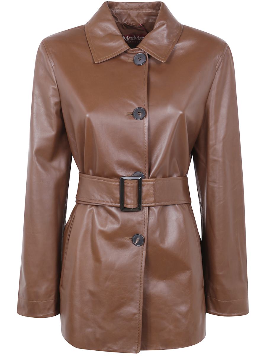 Max Mara Studio Leather "Tolmin" Jacket Clothing