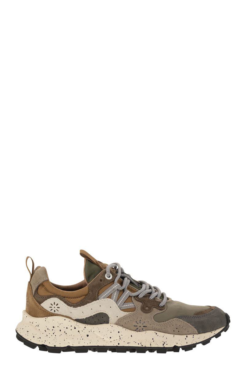 Flower Mountain Yamano 3 - Sneakers In Suede And Technical Fabric