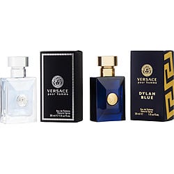 Versace Variety by Gianni Versace 2 PIECE MENS VARIETY WITH VERSACE POUR HOMME & VERSACE DYLAN BLUE AND BOTH ARE EDT SPRAY 1 OZ for MEN