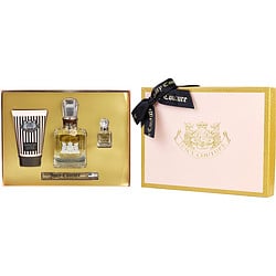 Juicy Couture by Juicy Couture EAU DE PARFUM SPRAY 3.4 OZ & BODY CREAM 4.2 OZ & EAU DE PARFUM SPRAY PEN 0.33 OZ & PARFUM 0.17 OZ MINI for WOMEN