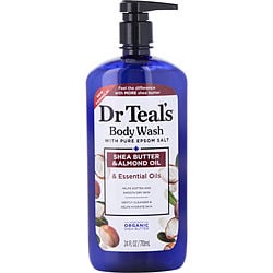 Dr. Teal's by Dr. Teal's Body Wash with Pure Epsom Salt - Shea Butter & Almond Oil to Soften & Moisturize -710ml/24OZ for UNISEX