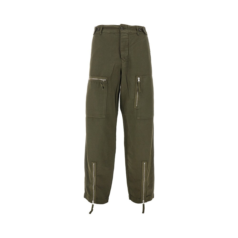 CP COMPANY Cotton and linen blend cargo pants Man 50