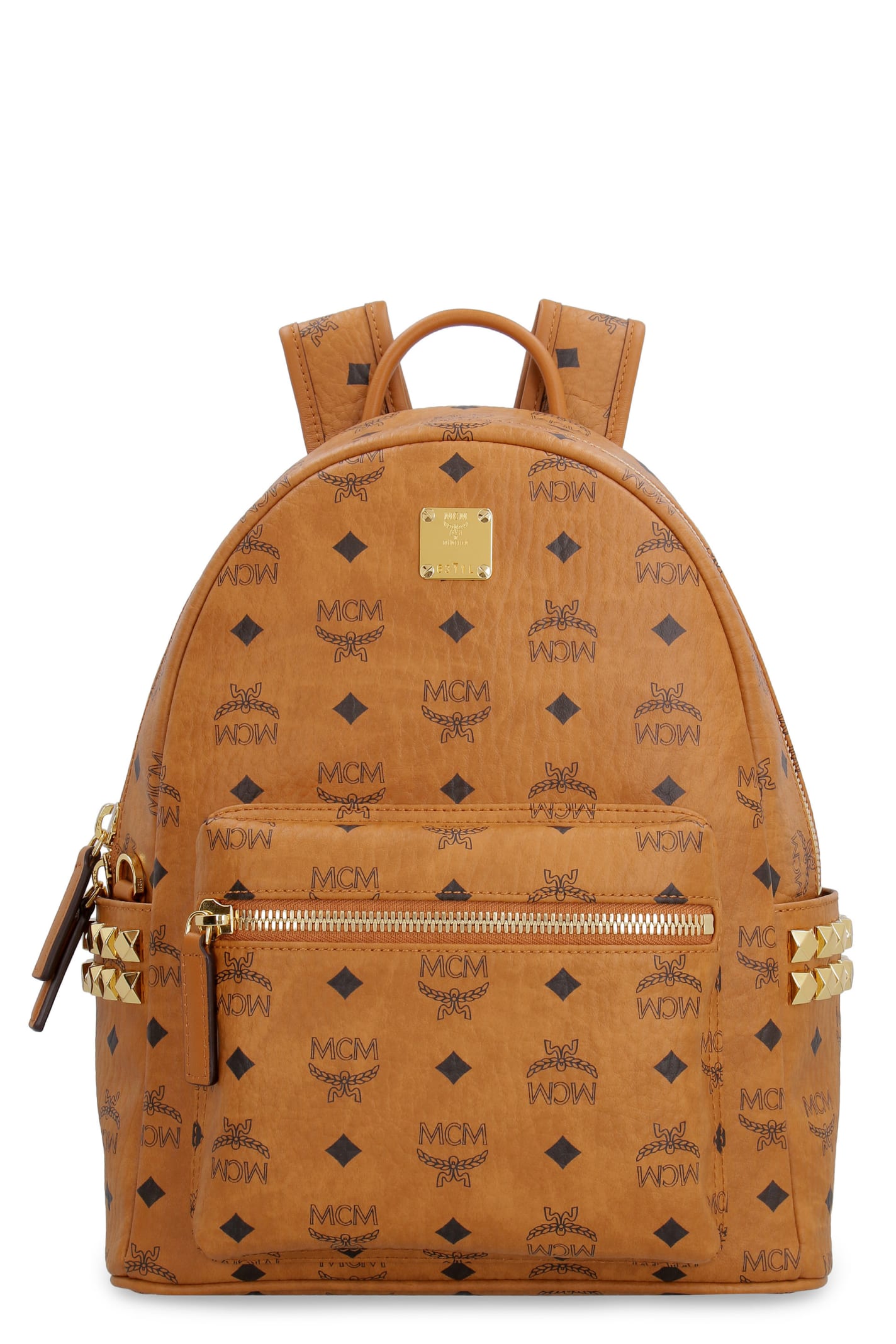 MCM Stark Backpack In Visetos With Studs