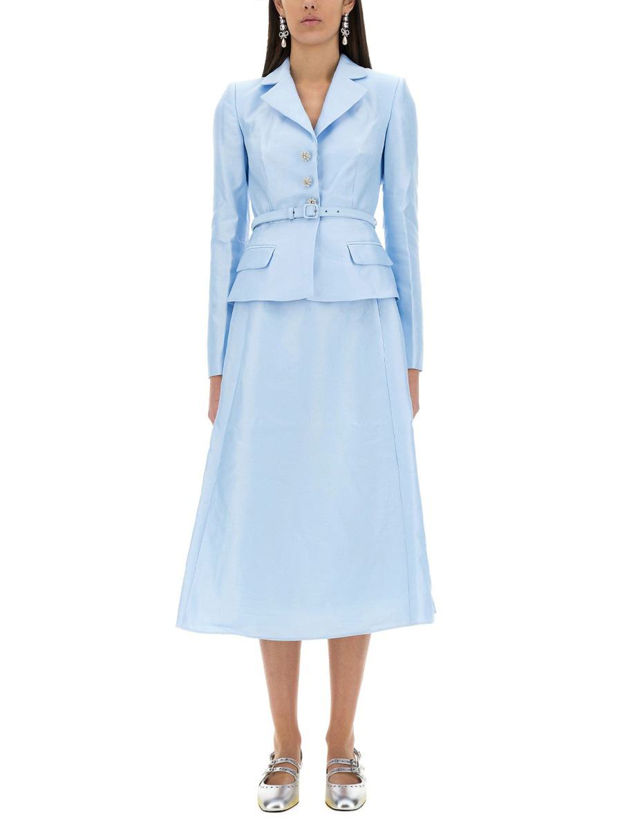 Self-Portrait Taffeta Midi Dress