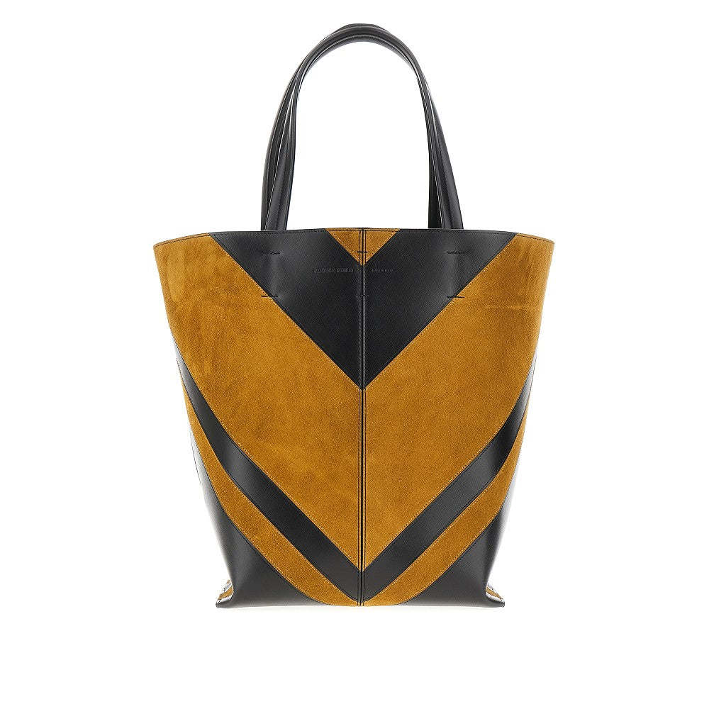 PHOEBE PHILO Suede and leather 'Pot' cabas bag Woman One Size