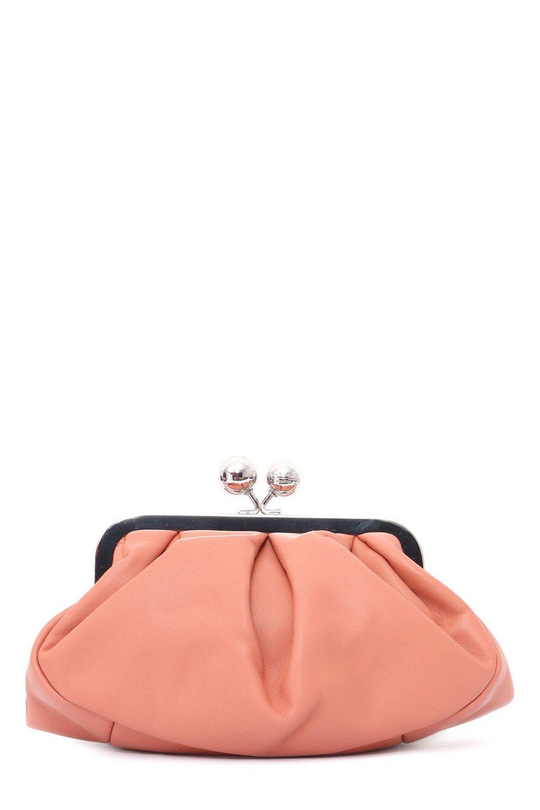 Weekend Max Mara Logo Detailed Chain-link Cluth Bag