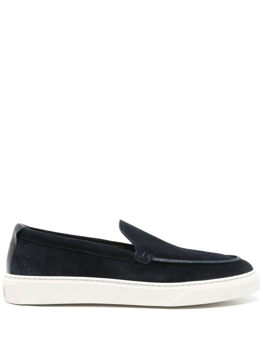 Woolrich Navy Blue Calf Suede Leather