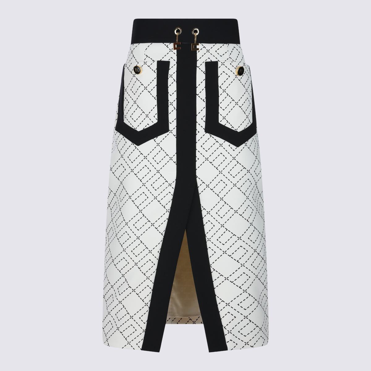 Elisabetta Franchi Black And White Skirt