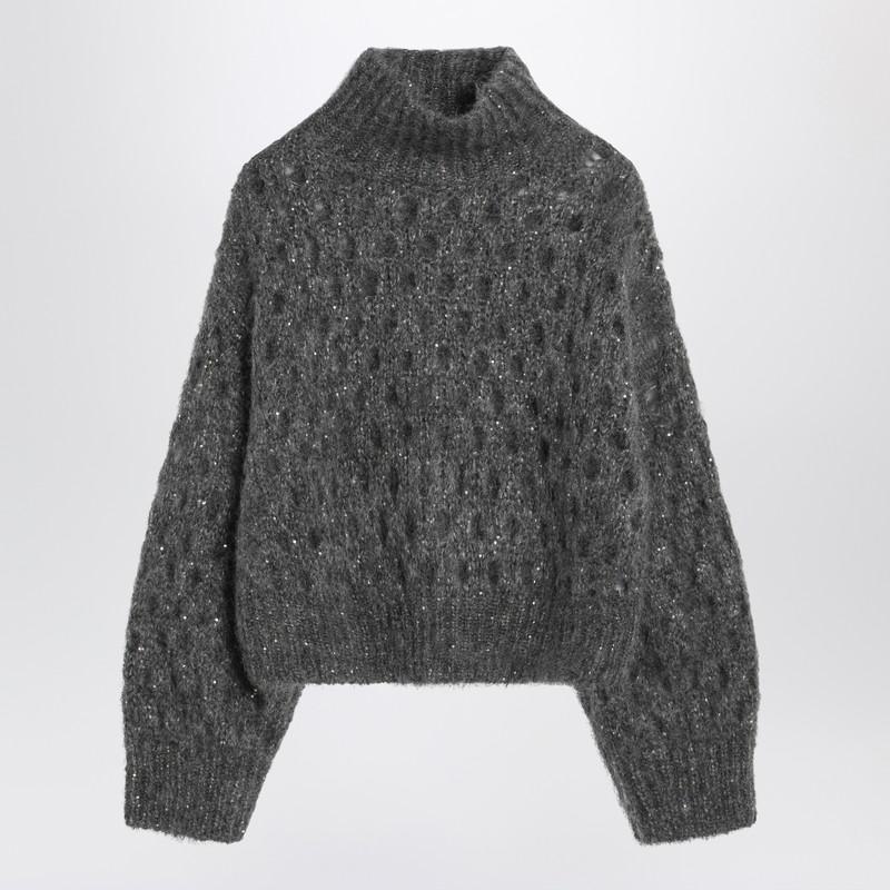 Brunello Cucinelli Openwork Turtleneck Sweater