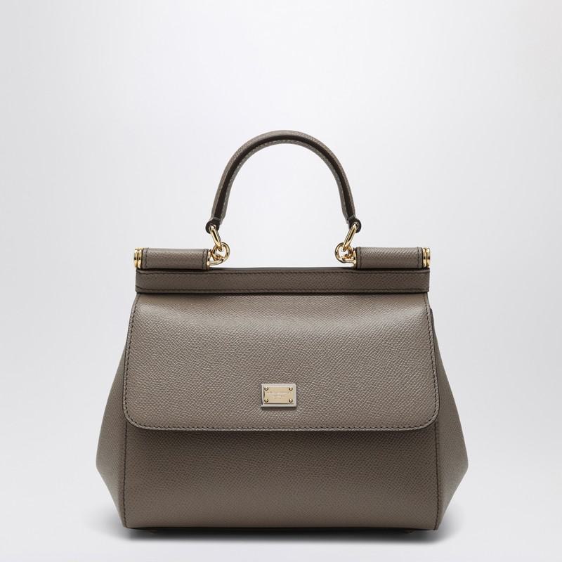 Dolce & Gabbana Medium Mud-Coloured Sicily Handbag
