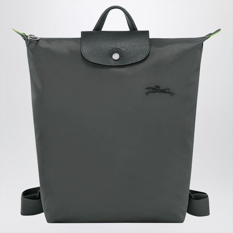 Longchamp Graphite Coloured M Le Pliage Green Backpack
