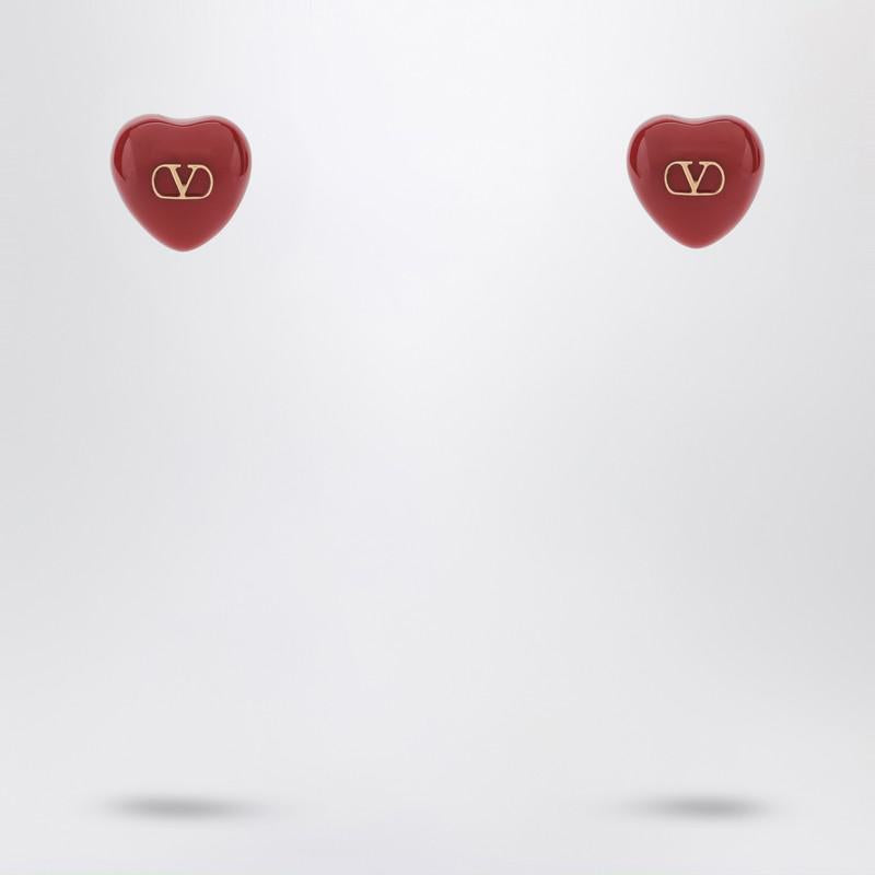 Valentino Garavani 皇家之心红色耳环