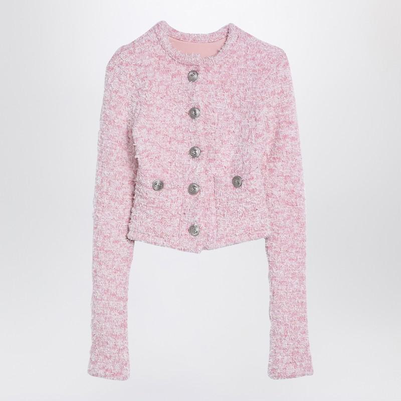 Balenciaga Blend Tweed Cropped Cardigan