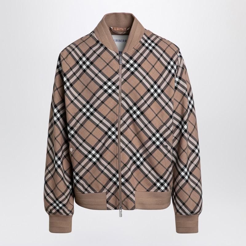 Burberry Check Pattern Zipped Cardigan