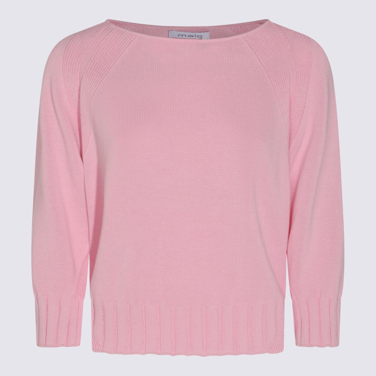 Malo Pink Cotton Knitwear