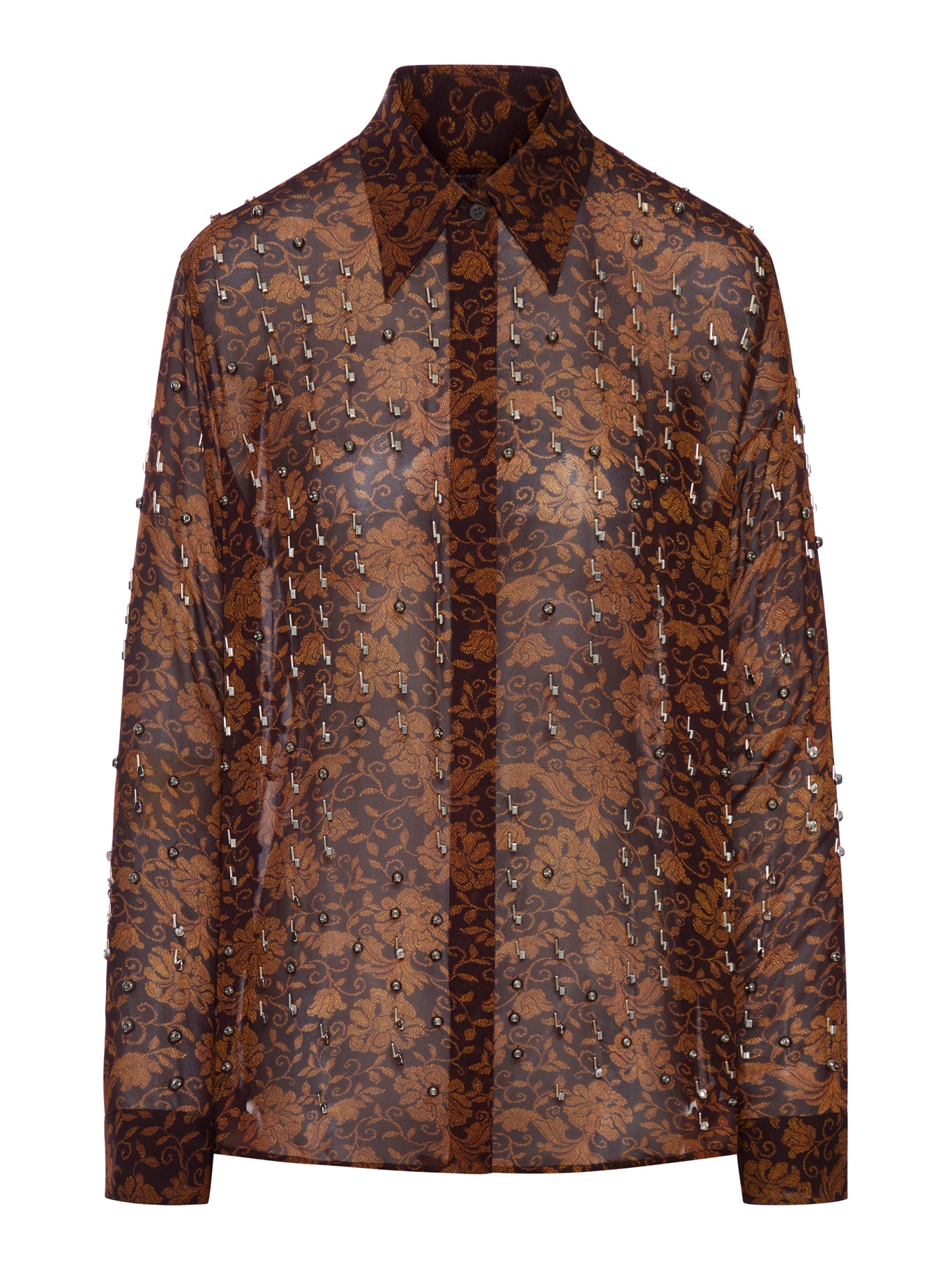 FLORAL SHIRT WITH STUDS APPLIED - Dries Van Noten - Woman