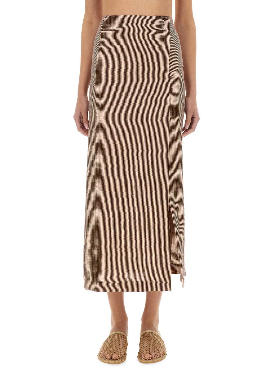 Alysi "Micro Stripe" Longuette Skirt