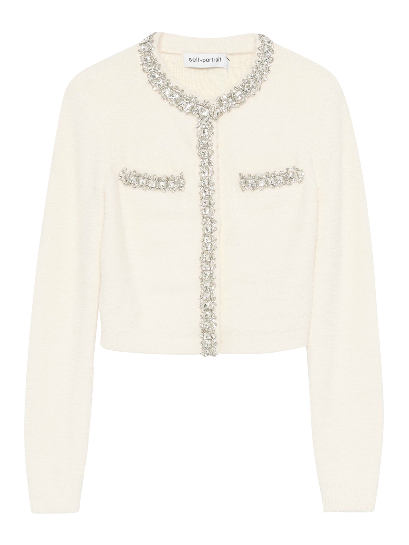 KNITTED CARDIGAN WITH APPLICATIONS - Self-portrait - Woman