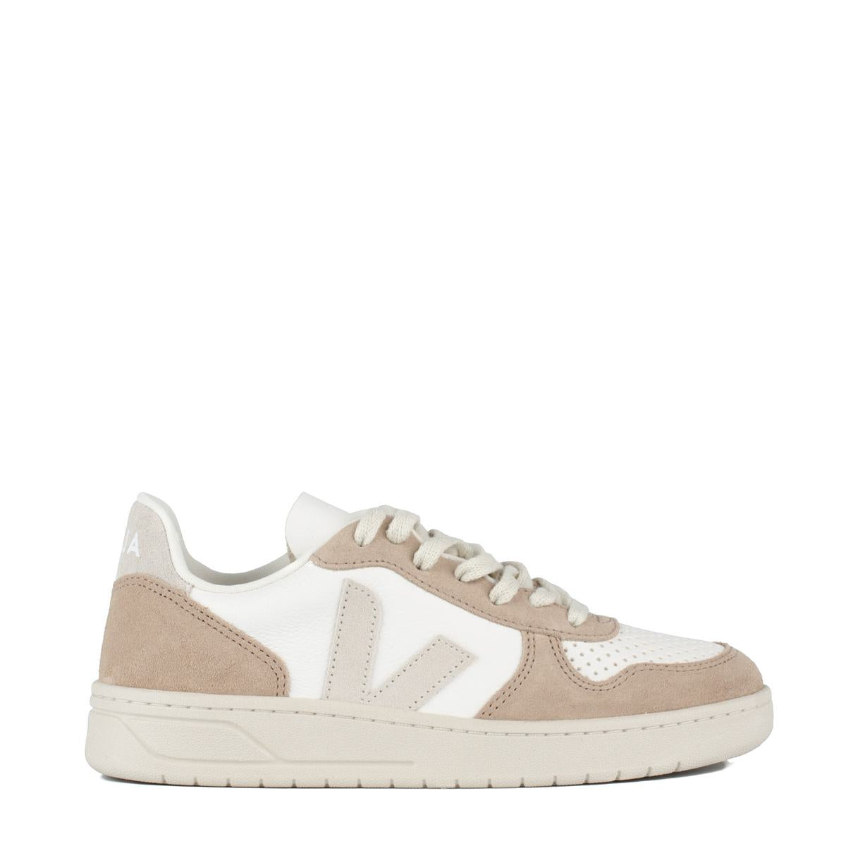 Veja V-10 Leather White Natural Sahara