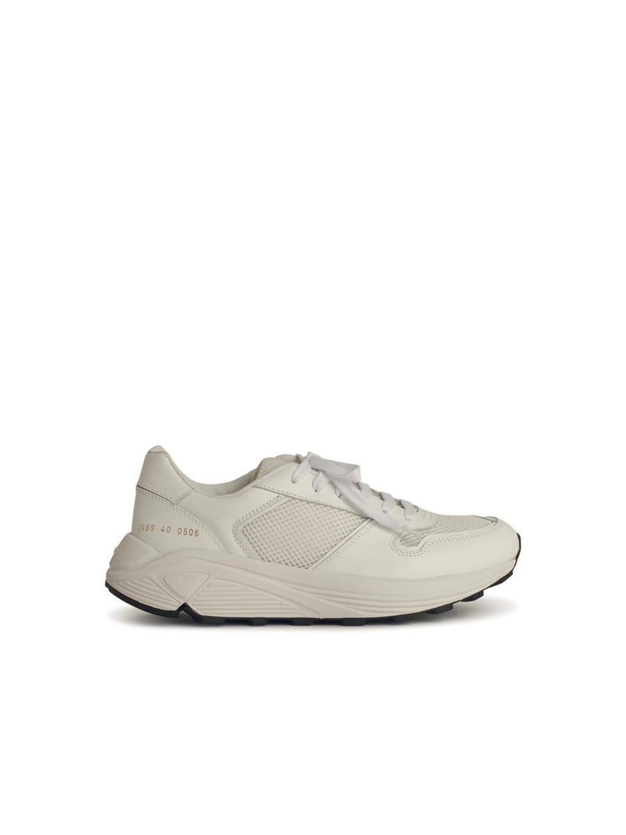 Common Projects 'Runner' White Leather Blend Sneakers