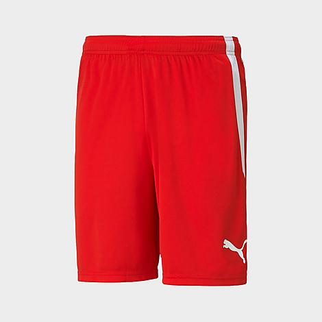 PUMA Men's teamLIGA Soccer Shorts in Puma Red/Puma White Size: 2XL
