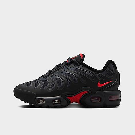 Nike Big Kids Air Max Plus Drift Casual Shoes in Drift Black/Dark Smoke Grey/University Red Size: 5.0