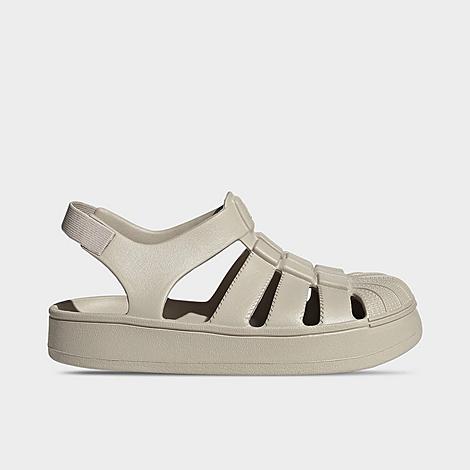 adidas Little Kids Originals Superstar Sandals in Wonder Alumina/Wonder Alumina/Wonder Alumina Size: 12.0
