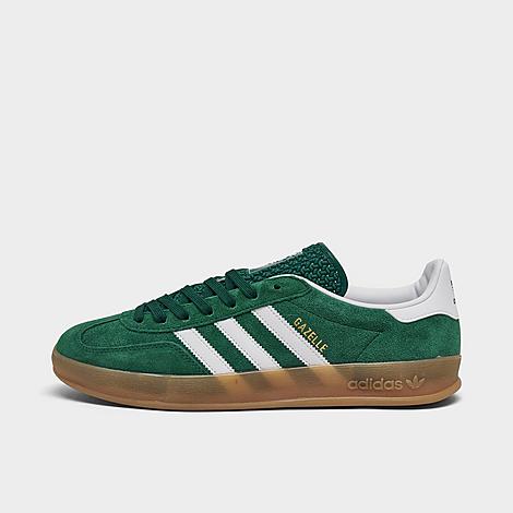 adidas Men's Originals Gazelle Indoor Casual Shoes in Collegiate Green/White/Gum Size: 7
