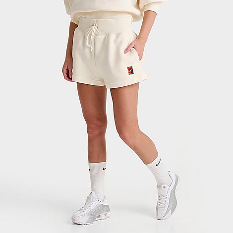 Nike Women's Court Phoenix Fleece High-Waisted Loose Shorts in Pale Ivory Size: XS