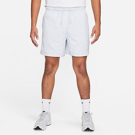 Nike Men's Club Woven 6" Flow Shorts in Pure Platinum/White Size: XS