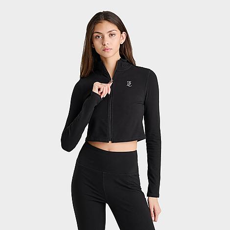 Juicy Couture Women's Poly Full-Zip Jacket in Black Size: XS