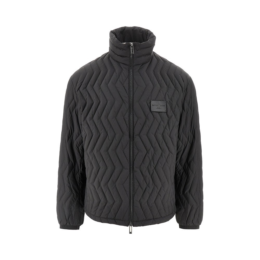 EMPORIO ARMANI Nylon downjacket with chevron quilting Man 48