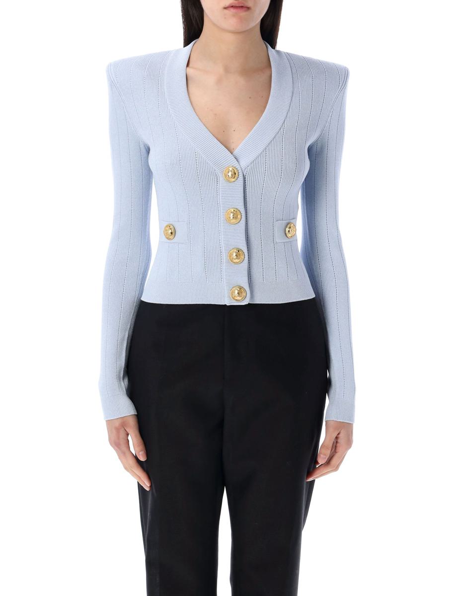 Balmain Gold Buttons Knit Cardigan