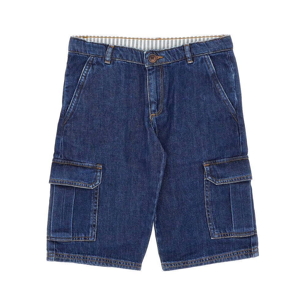 BONPOINT Denim 'Caiman' cargo shorts Kids 12Y