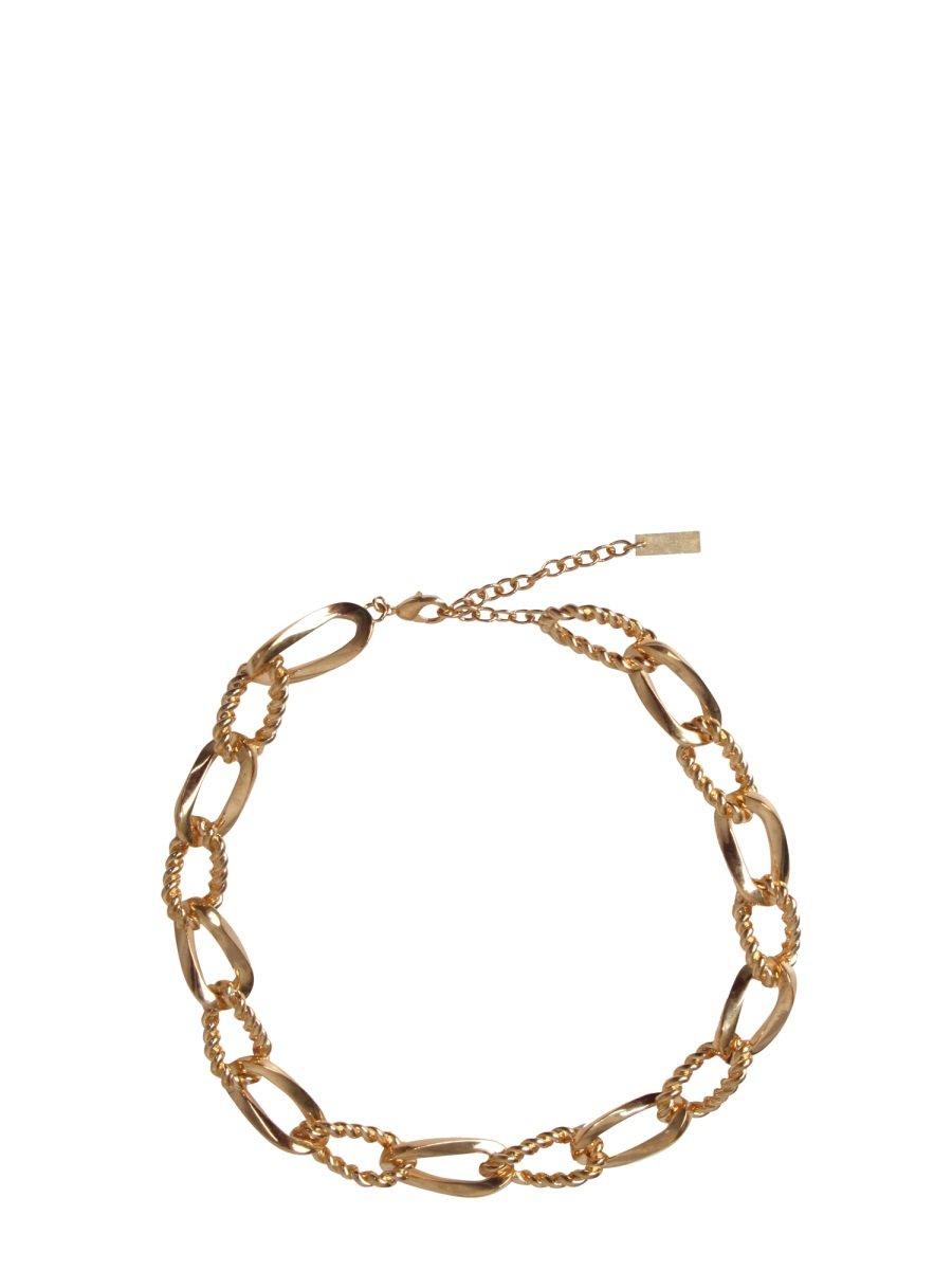 Saint Laurent Logo Detailed Chainlink Necklace