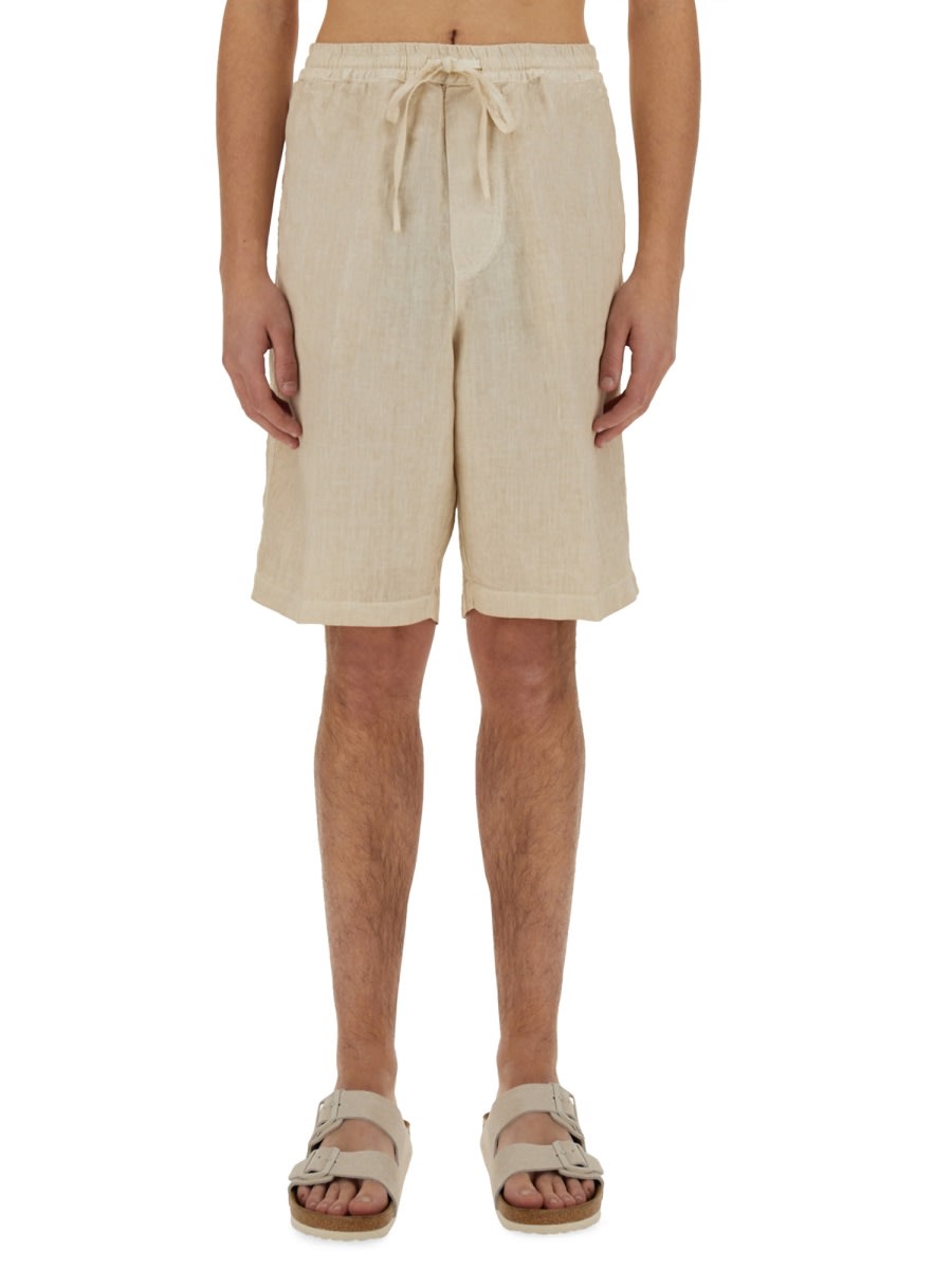 120% Lino Shorts With Drawstring