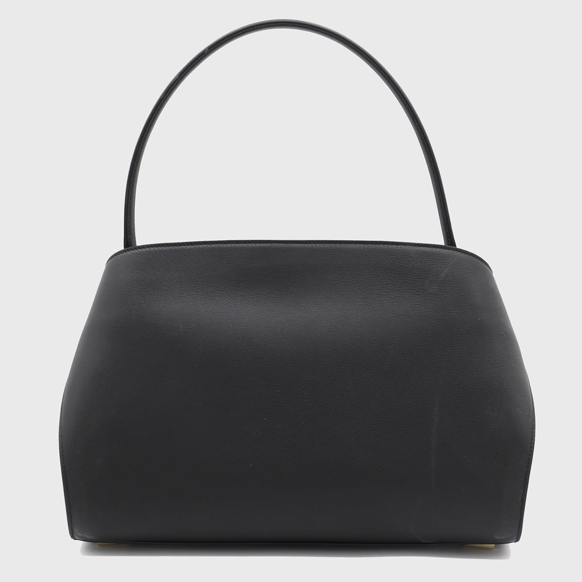 Ferragamo Black Leather Top Handle Bag