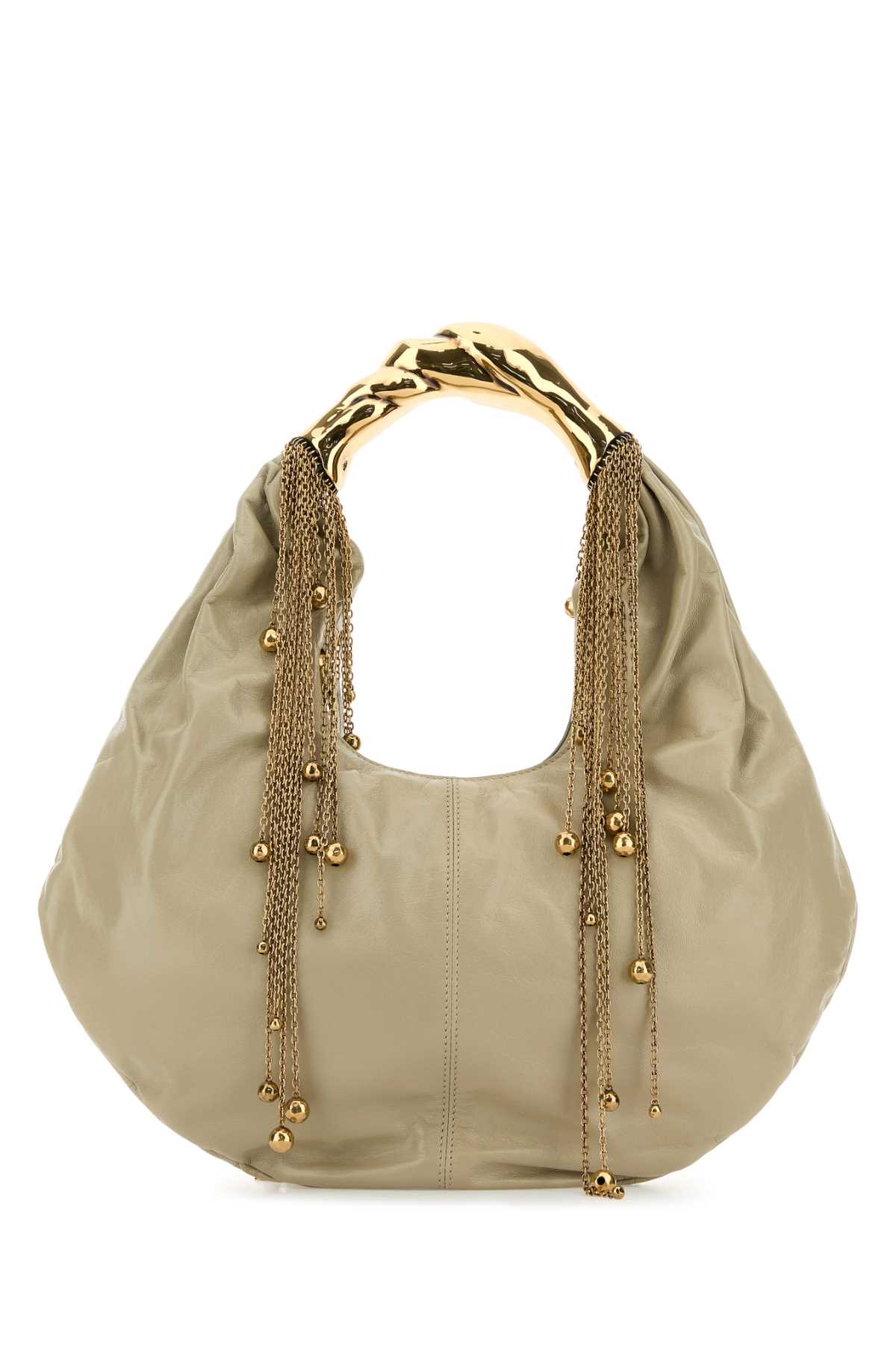 Chloé Sage Green Leather Twisted Shell Shoulder Bag
