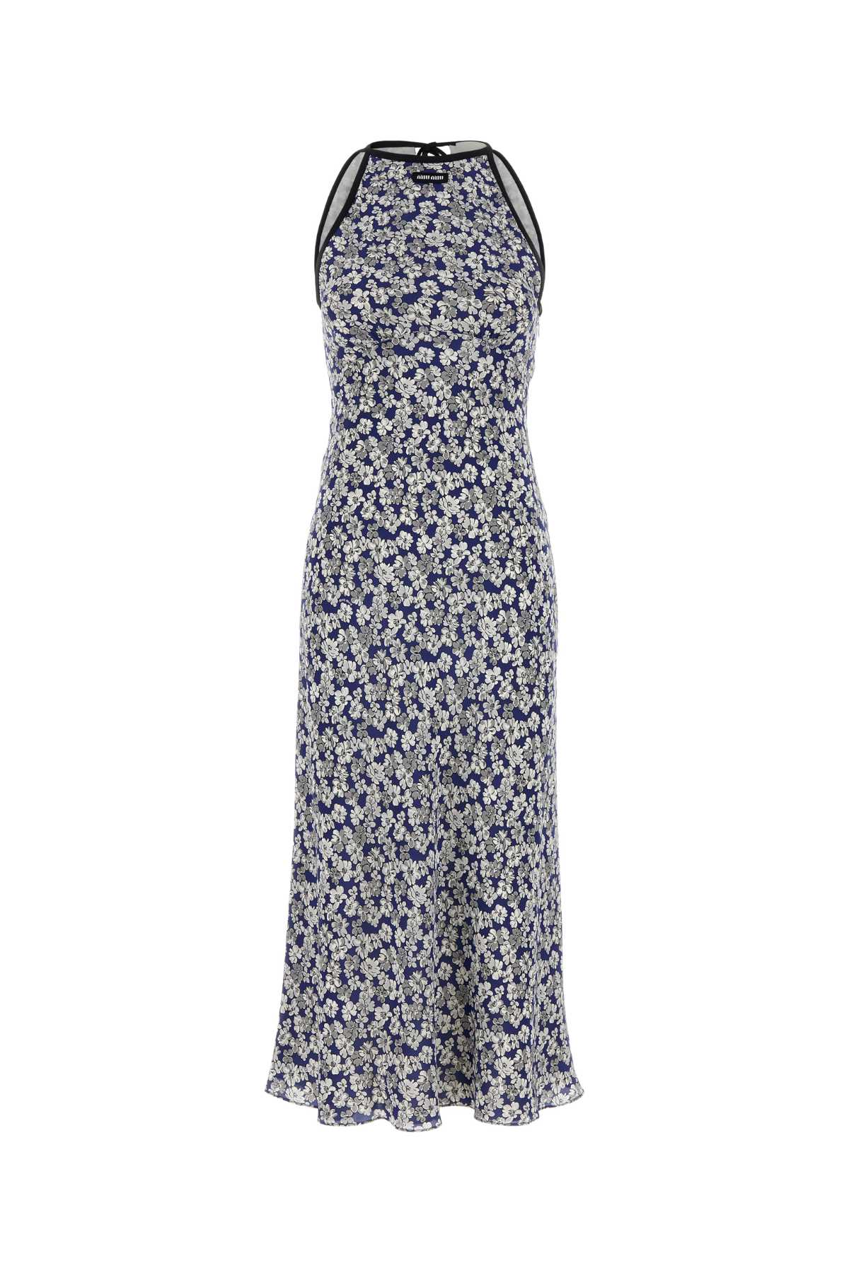 Miu Miu Printed Silk Dress