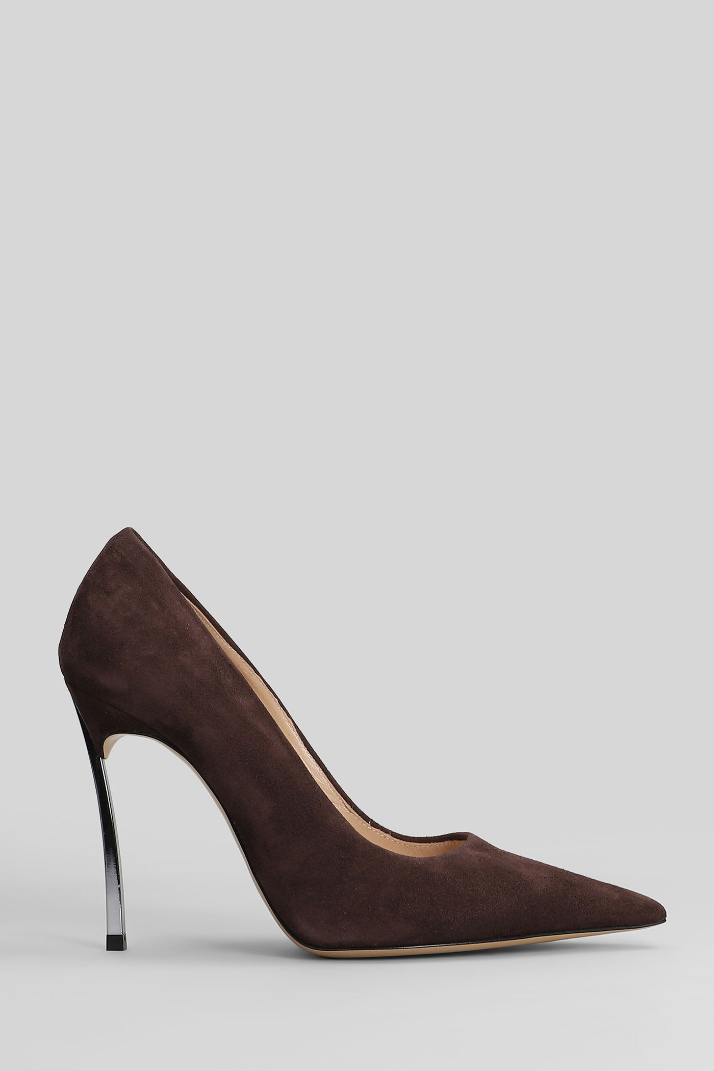 Casadei Blade Pumps In Viola Suede