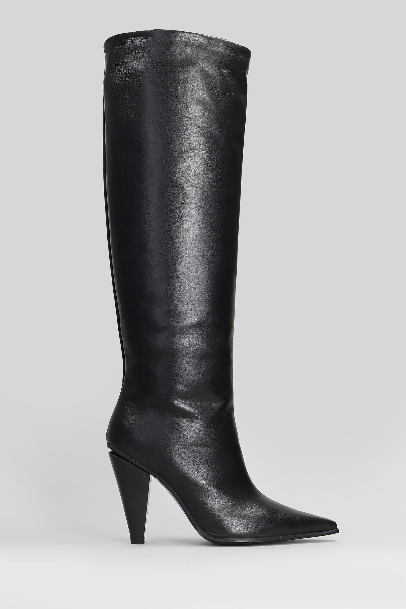 Roberto Festa Uriel High Heels Boots In Black Leather
