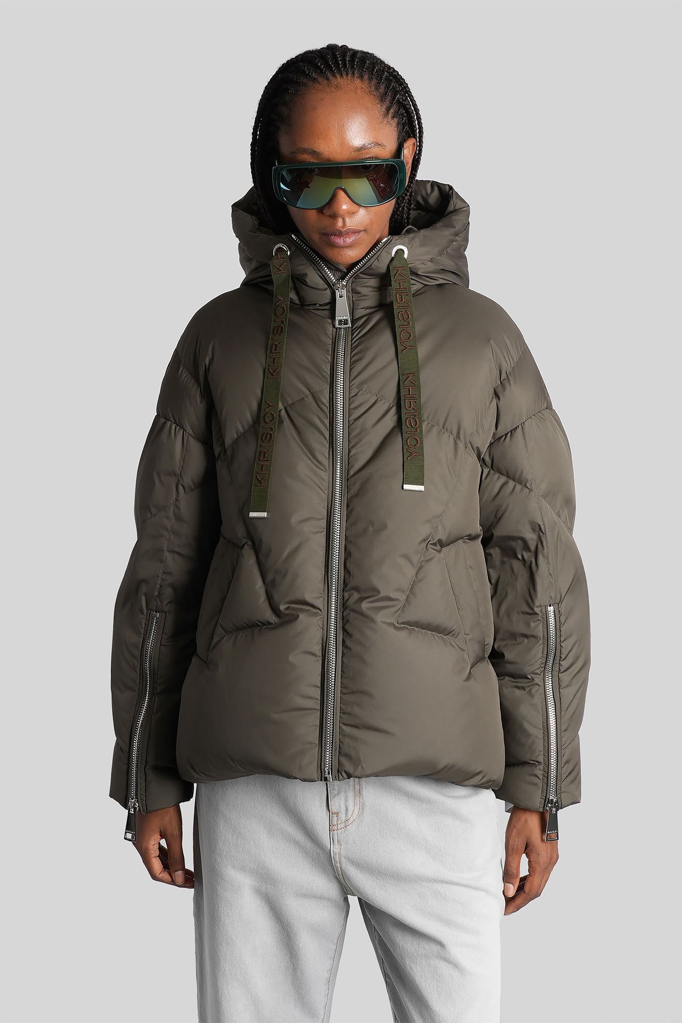 Khrisjoy Puffer In Green Polyamide