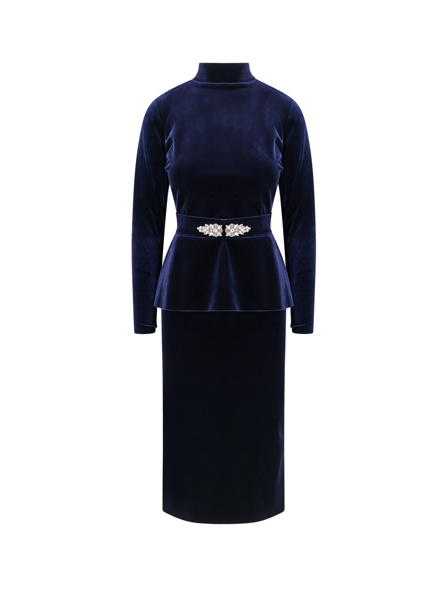 La Petit Robe Di Chiara Boni Haby Velvet Midi Dress
