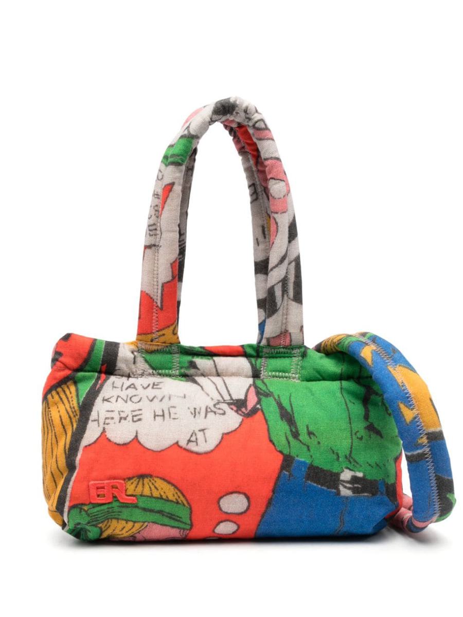 Erl Unisex Comic Mini Puffer Bag Woven Bags