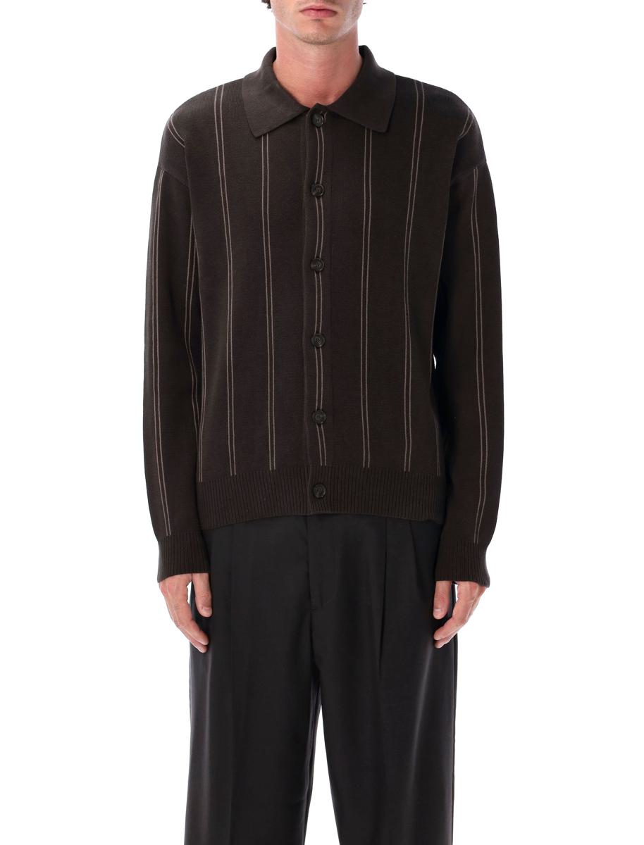 Mfpen Biscuit Stripe Formal Cotton Cardigan