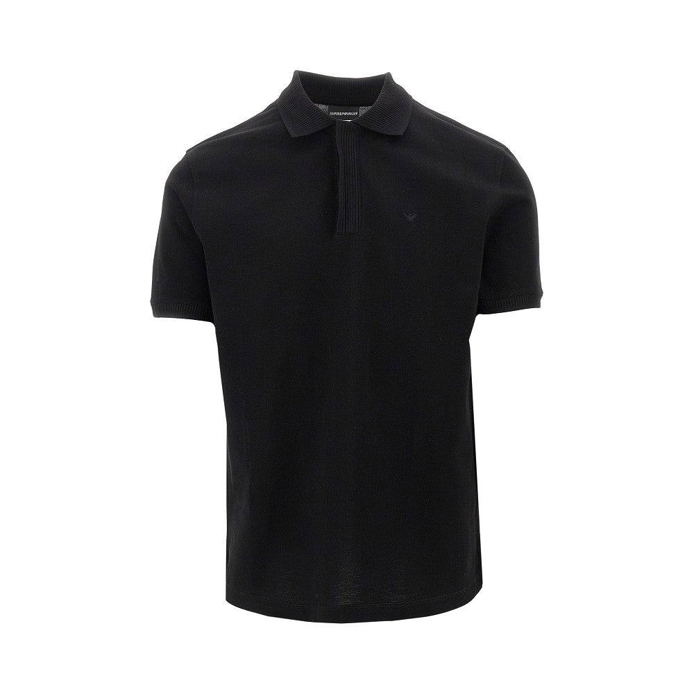 EMPORIO ARMANI Eagle embroidery piquet polo shirt Man L