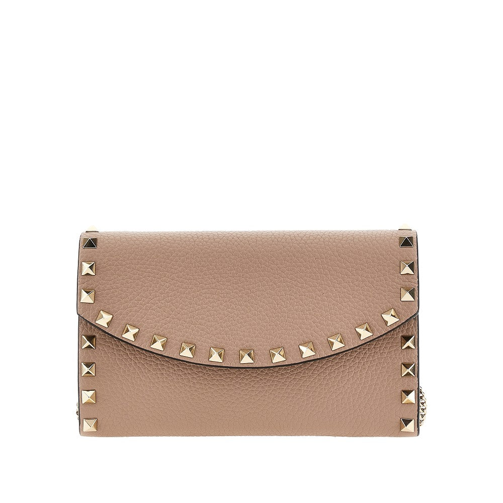 VALENTINO GARAVANI 'Rockstud' grained leather clutch/wallet Woman One Size